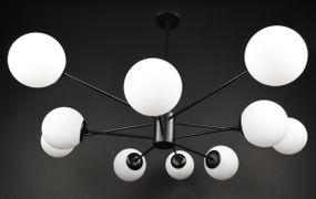 Люстра стельова на 10 лампочок 27783 Чорний 40-70х116х116 см.