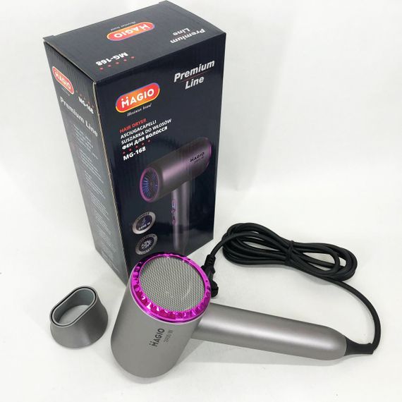 Фен для волос от сети MAGIO MG-168 2400 Вт, Фен без вреда для волос укладки любых OM-54 | Зображення 3