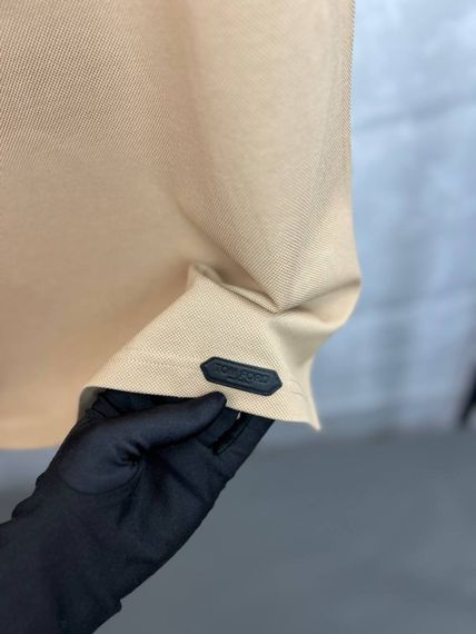 Трикотажне бежеве поло Tom Ford Logo "TF" Beige f685 | Зображення 2