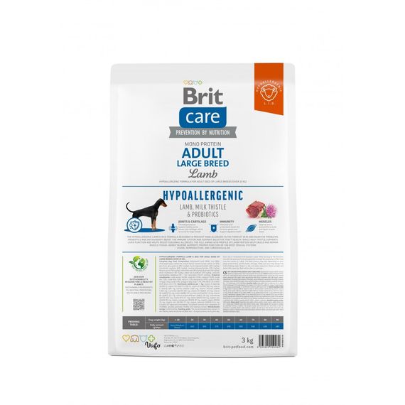 Корм сухий Brit Care Dog Hypoallergenic Adult Large Breed для дорослих собак великих порід з ягням 3 кг | Зображення 5