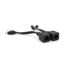 POE инжектор пассивный 802.3a t 30Вт с портами Ethernet 10/100Mbps, black, OEM Q50