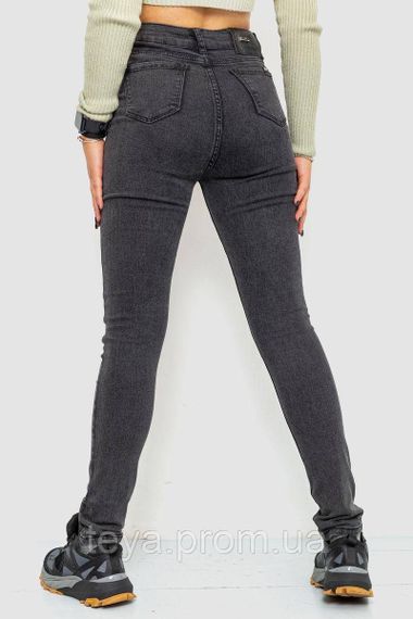 Женские джинсы однотонные сезон демисезон цвет темно-серый размер 28 FG_01350 | Зображення 3