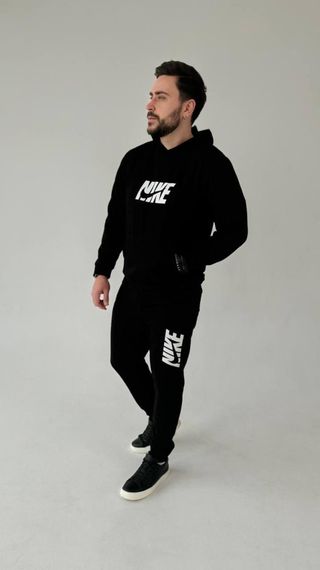 Костюм з худі Nike чорний з великим лого | Зображення 2