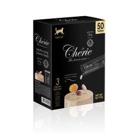 Ласощі для котів з куркою Cherie Healthy Living Creamy Treat Mega Pack Chicken Selection Cat, 12 гр х 50 шт