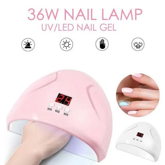 Сушилка для ногтей 36w FD 258 Beauty Nail, Лампа для сушки гель-лака дома, Универсальная лампа для сушки гель | Зображення 1