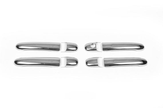 Накладки на ручки (4 шт, нерж) OmsaLine - Італійська нержавійка для Volkswagen Polo 1994-2001 рр. | Зображення 1