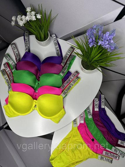 Женский комплект Victoria`s Secret со стразами, Женский комплект со стразами Премиум Качества 75B, Фиолетовый | Зображення 7