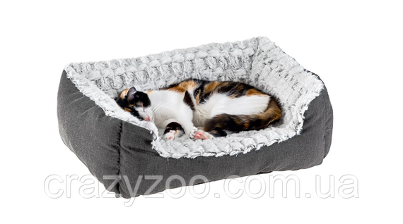 Лежак для собак и котов Ferplast Sweetie 45 с искусственным мехом серый 48x37x16 см 81064499 | Зображення 8
