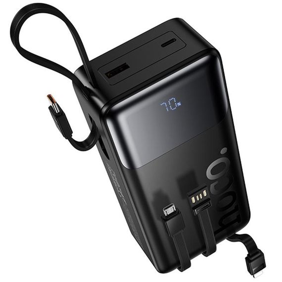 Портативное ЗУ Power Bank Hoco J156B Founder 22.5W+PD20W with four cables 30000 mAh Black | Зображення 2