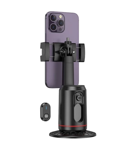 Смарт штатив з автоматичним відстеженням HOCO K23 Lotus smart PTZ 1200mAh пульт BT5.2 Black | Зображення 2