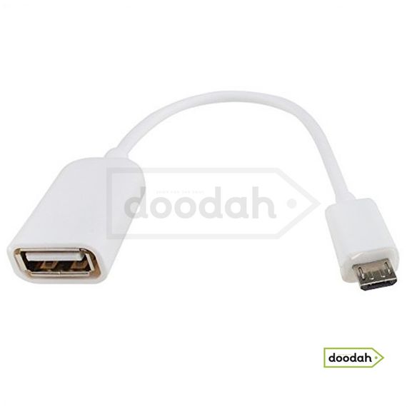 Кабель OTG micro usb на USB мама 17см White CARPRIE - підключення usb флеш до телефону | Зображення 2