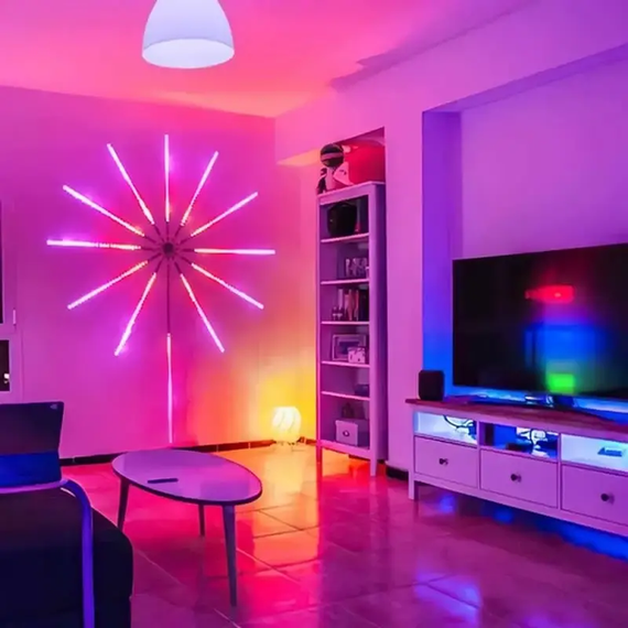 Светодиодная RGB лента Фейерверк с пультом и Bluetooth от USB, 5V 213 LED | Зображення 1