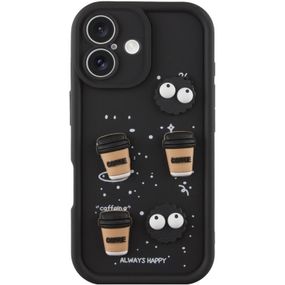 Чохол TPU Toys Case для Apple iPhone 16 (6.1") Black / Always Happy