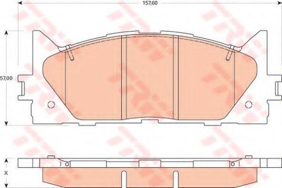 Колодка гальм. диск. TOYOTA CAMRY передн. (вир-во TRW) TRW GDB3429 на TOYOTA CAMRY седан (AVV5_, XV5_)