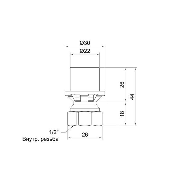 Перехідник прес Icma 20х1/2" ВР №401 | Зображення 1