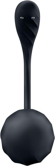 Смарт-віброяйце Satisfyer Ribbed Petal Connect App Black, керування зі смартфона, пульт ДК sexstyle | Зображення 3