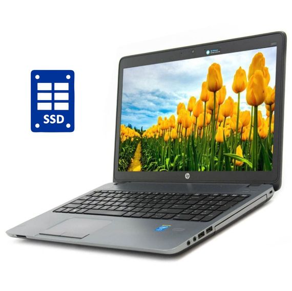 Ноутбук Б-клас HP ProBook 450 G1 / 15.6" (1366x768) TN / Intel Core i3-4000M (2 (4) ядра по 2.4 GHz) / 8 GB DDR3 / 240 GB SSD / Intel HD Graphic 4600 / WebCam / DVD-RW б/в