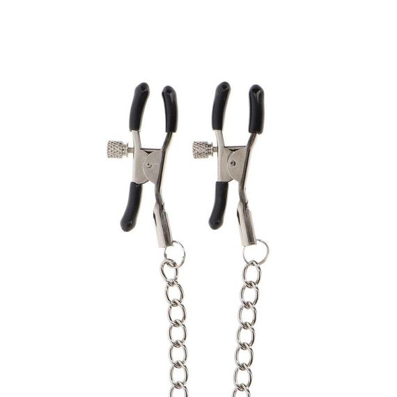 Зажимы на соски Adjustable Clamps with Chain Sex Aura | Зображення 5