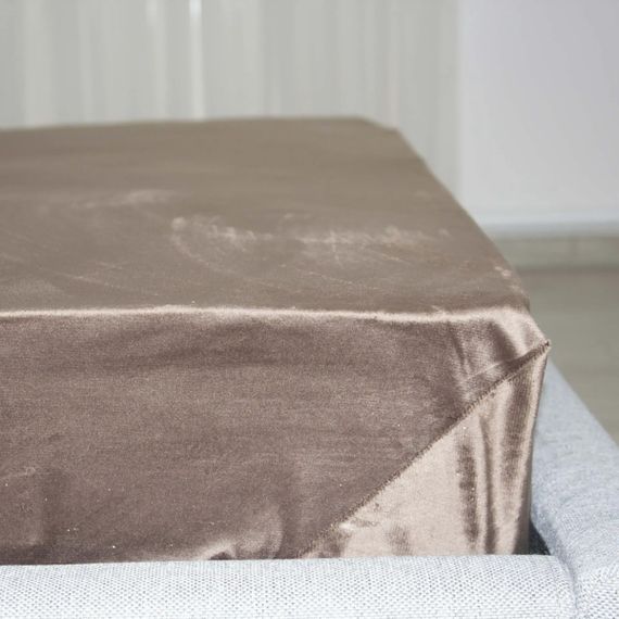 Простынь на резинке двуспальное ТЕП VELOUR 2-04824_35683 180х200 см коричневая | Зображення 4