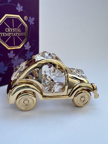 Кришталева мініатюра ручної роботи зі стразами Ретро-автомобіль, 6.5х4 см | Зображення 2