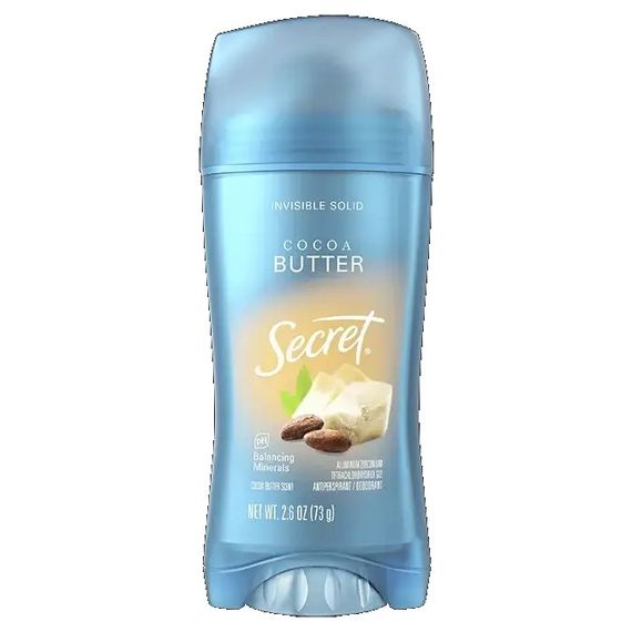 Дезодорант-антиперспірант жіночий Secret 72h Invisible solid Cacao butter (73 g) | Зображення 1