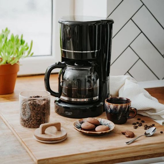 Кавоварка крапельна Adler AD 4383 black, 1.5Л, 900Вт BF-72 | Зображення 3
