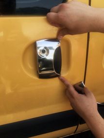 Накладки на ручки (нерж.) Дві передніх -2024 дві зсувних для Renault Kangoo 1998-2008 рр