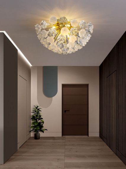 Люстра стельова на 8 лампочок 26752 Латунь 35х60х60 см. | Зображення 9