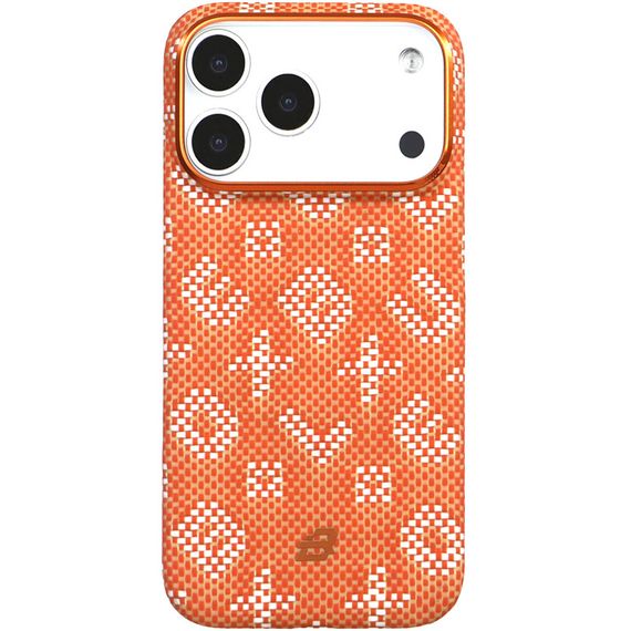 TPU+PC чохол Blueo Gilded Tactile Woven with MagSafe для Apple iPhone 17 Pro (6.3") Orange | Зображення 3
