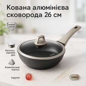Сковородок для газовой плиты Magio MG-1167 26 см, Сковородка для приготовления, Идеальная сковорода CP-37
