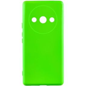 Чехол TPU GETMAN Liquid Silk Full Camera для Xiaomi Redmi A3 Салатовый / Neon Green