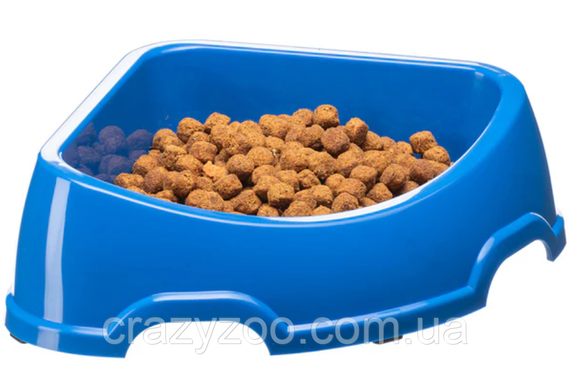 Миска для собак и котов Ferplast Party 20 угловая пластиковая синяя 24x21x7 см 500 мл 71120099 | Зображення 1