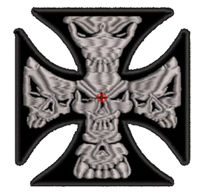 Шеврон череп Железный крест