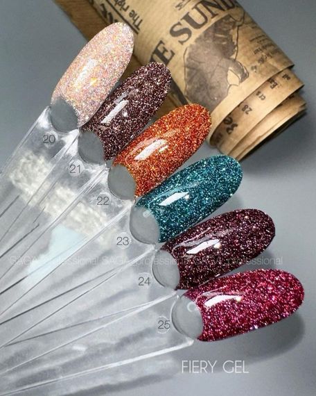 Світловідбиваючий гель-лак SAGA 22 Fiery 9мл | Зображення 7