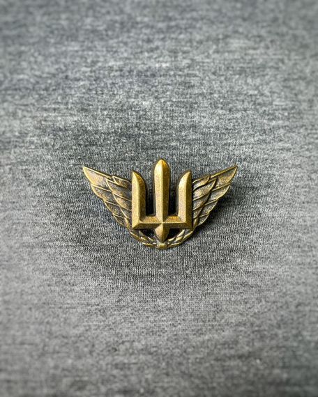Беретний знак військово-повітряних сил України/ Кокарда повітряних сил металева | Зображення 1