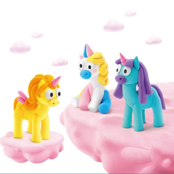 Набір пластиліну "Веселкові єдинороги: Лайті, Санні, Рейні" ЛІПАКА 60053-UA01 самостійно твердіє | Зображення 2