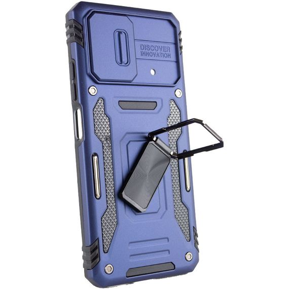 Ударостійкий чохол Camshield Army Ring для Xiaomi Poco X5 5G / Note 12 5G Силікон, Синій/Navy | Зображення 3