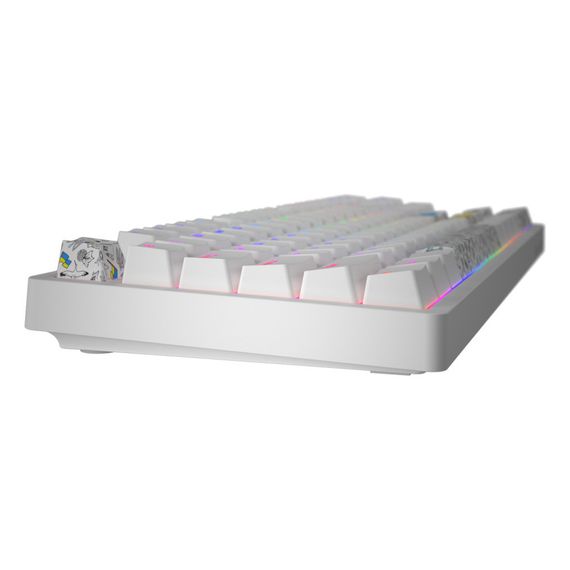 Клавіатура Hator Rockfall 2 Mecha TKL Authentic Edition Aurum Milky Way Silent USB White (HTK-531) | Зображення 3