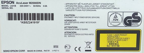 Принтер Epson AcuLaser M2000DN / Лазерная монохромная печать / 1200x1200 dpi / A4 / 28 стр./мин / USB 2.0, Ethernet б/у | Зображення 3