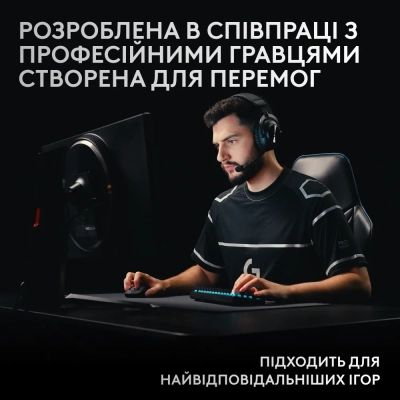 Клавиатура Logitech G Pro X 60 Lightspeed GX Tactile Wireless/Bluetooth UA Black (920-011911) | Зображення 2
