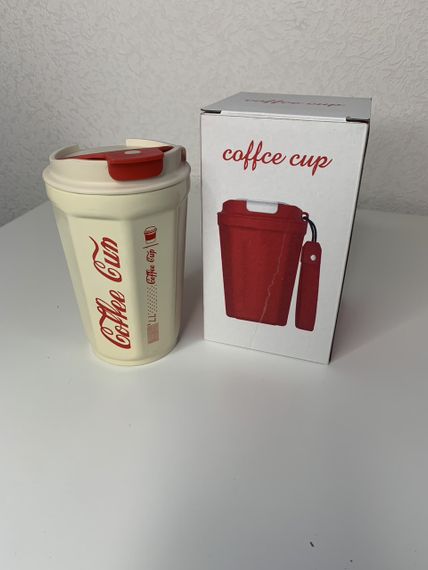 Teрмочашка 390 мл coca-cola coffee біла термочашка термокружка | Зображення 4