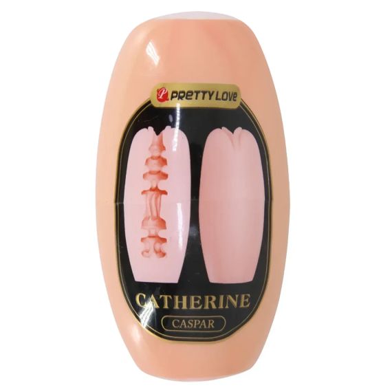 Мастурбатор вагина яйцо Pretty Love Catherine бежевая, 7.4 х 3.5 см Sex Aura | Зображення 8