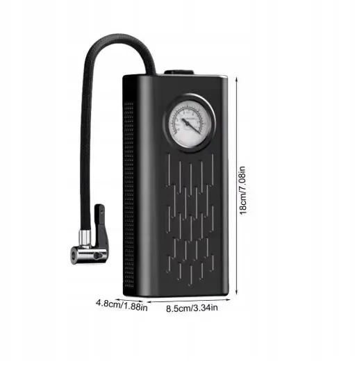 Портативный автомобильный компрессор AND1322, насос от прикуривателя 12V с манометром | Зображення 3