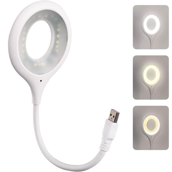 Гибкая USB лампа с голосовым управлением, 24 LED / Светильник с зарядкой от повербанка / Led фонарик для | Зображення 2