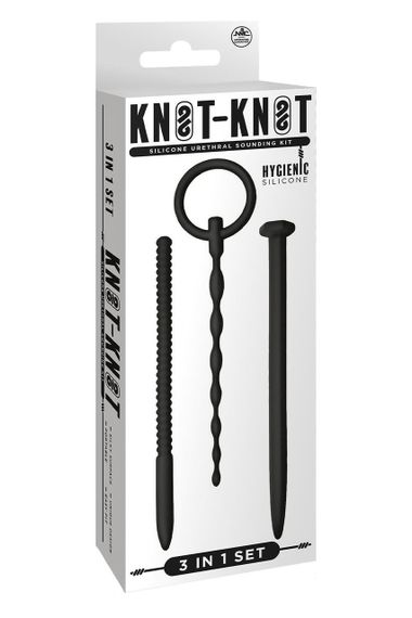 Набор черных уретральных катетеров NMC Knot Knot из силикона Sex Aura | Зображення 3