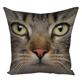 Подушка габардинова з принтом Мордашка кота 50x50 (5P_ANI016)