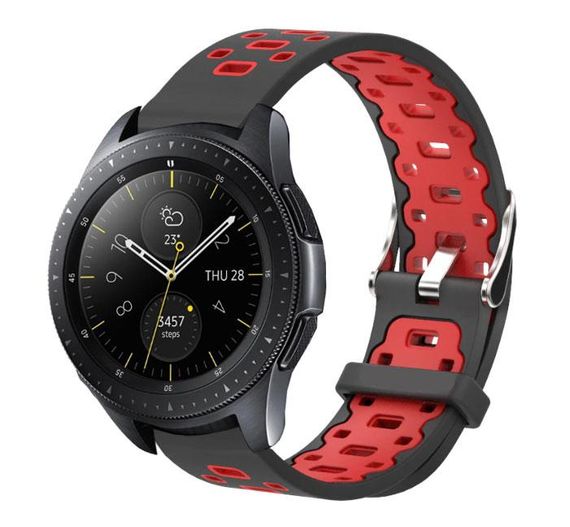 Спортивный ремешок Primo Perfor Classic для часов Samsung Galaxy Watch 42 mm (SM-R810) - Black&Red