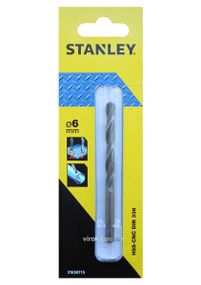 Свердло по металу STANLEY : HSS-CNC, Ø= 6 мм