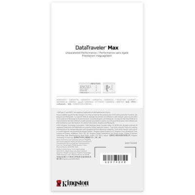 USB флеш накопитель Kingston USB-накопичувач 1TB DataTraveler Max USB 3.2 Gen 2 Type-C Black (DTMAX/1TB) (DTMAX/1TB) | Зображення 9