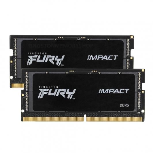 Память ноутбука Kingston DDR5 64GB KIT (32GBx2) 4800 FURY Impact KF548S38IBK2-64
